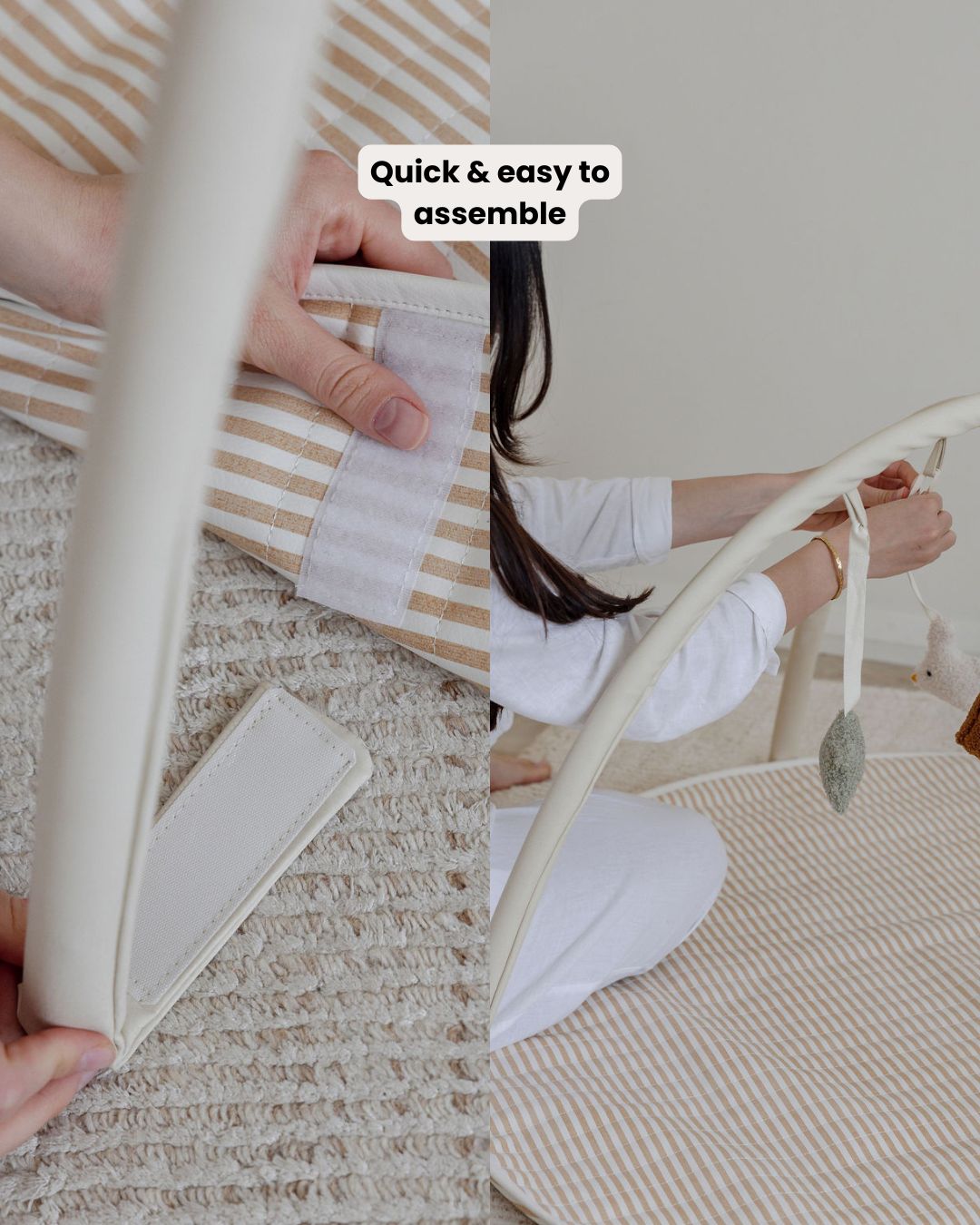 Quilted Play Mat & Baby Play Gym